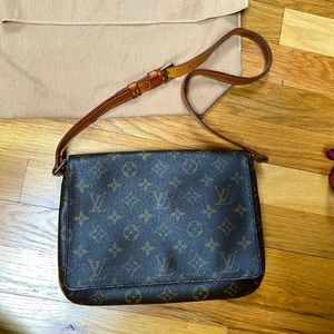 Louis Vuitton, Authentic vintage Musette Tango shoulder bag, Monogram Brown